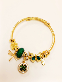 Bransoletka charms, stal chirurgiczna.