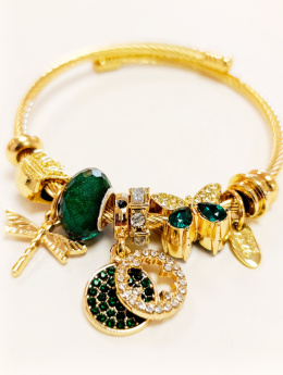 Bransoletka charms, stal chirurgiczna.