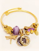Bransoletka charms, stal chirurgiczna.