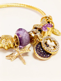 Bransoletka charms, stal chirurgiczna.