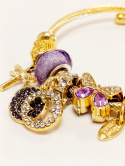 Bransoletka charms, stal chirurgiczna.