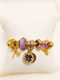 Bransoletka charms, stal chirurgiczna.